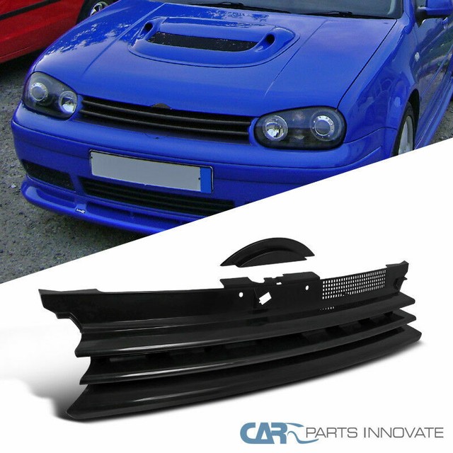 Fit 9906 VW Golf GTI R32 Mk4 Black ABS Front Hood Grille Badgeless