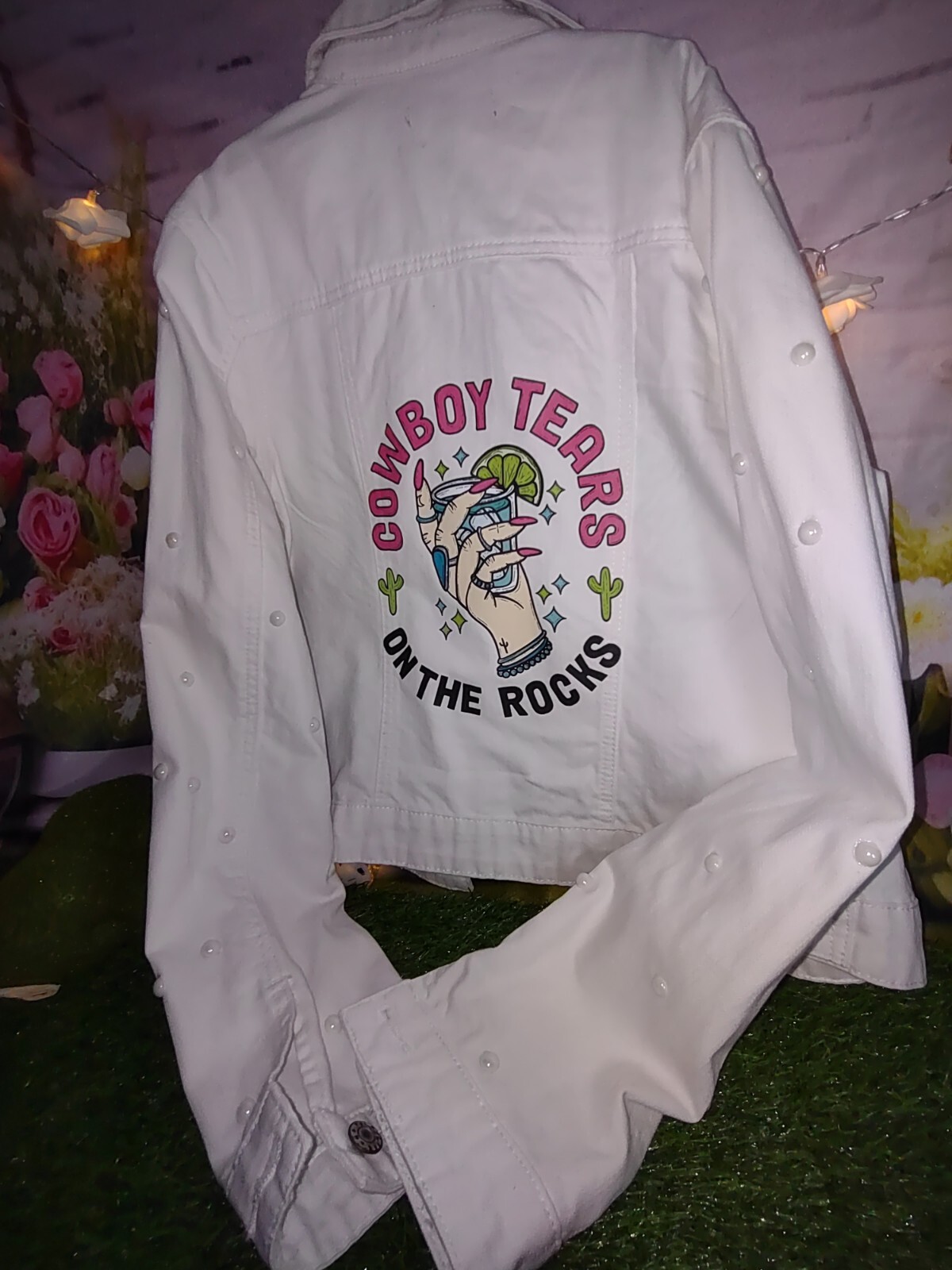 custom denim jacket women medium-image