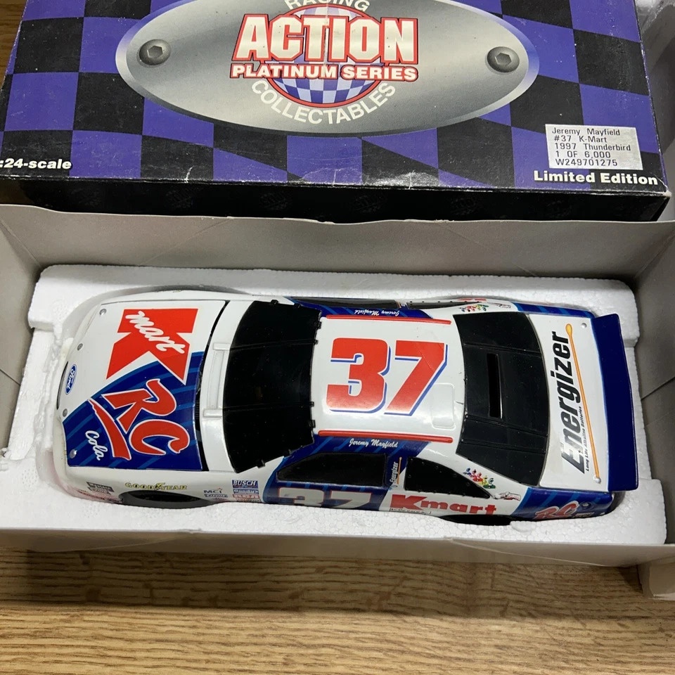 NASCAR Diecast BANK 1:24 Jeremy Mayfield #37 K-Mart 1997 Thunderbird  - Image 2 of 4