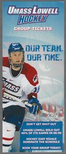 RARE 2009-10 UMass Lowell University Ticket Info With College Hockey Schedule !!
