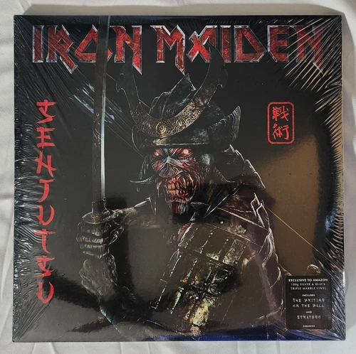 Iron Maiden - Senjutsu Silver/Black Marble - 3LP - Brand New, Sealed Amazon Exc.