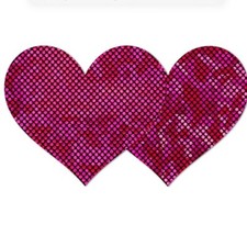 NIPPIES B-SIX SELF ADHESIVE NIPPLE COVERS HEART SHAPED SIZE C NWT