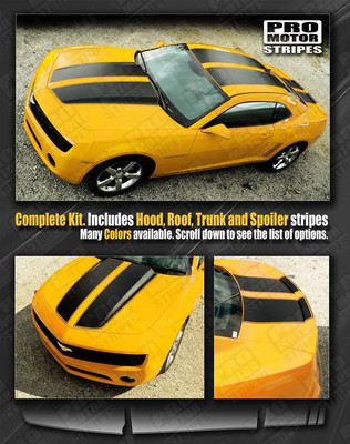 Chevrolet Camaro Rally Racing Stripes Set with Roof 2010 2011 2012 2013 Pro Moto