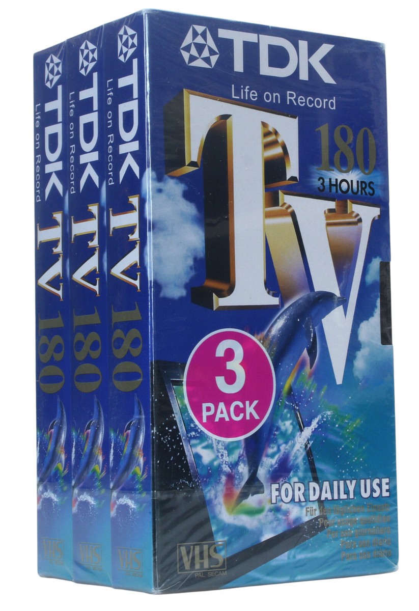 Lot De 8 Cassettes VHS Vierges – E180 Et E120 – Sony TDK BASF JVC – Sous Blister