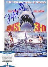 JOE ALVES SIGNED JAWS 3-D 8x10 PHOTO SHARK MOVIE SET DESIGNER BECKETT BAS COA