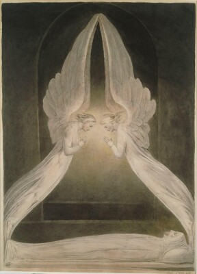 Christ in the Sepulchre Guarded by Angels Art Print   William Blake, 1803
