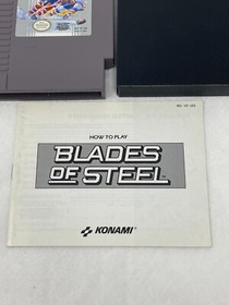 VTG 1988 NINTENDO NES BLADES OF STEEL GAME CARTRIDGE W/SLEEVE & BOOKLET JAPAN