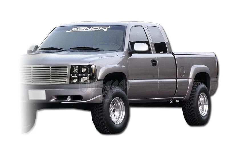 Faros negros conversión LED DRL para Chevrolet Silverado 1999-2002 + rejilla Foto 4 de 4