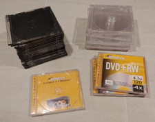 Lot of 30 CD/DVD Jewel Cases 20 Slimline, 10 Full-Sized Clear - Priority Shipped