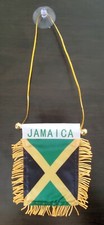 JAMAICA MINI BANNER FLAG - CAR  HOME WINDOW MIRROR HANGING 2 SIDED