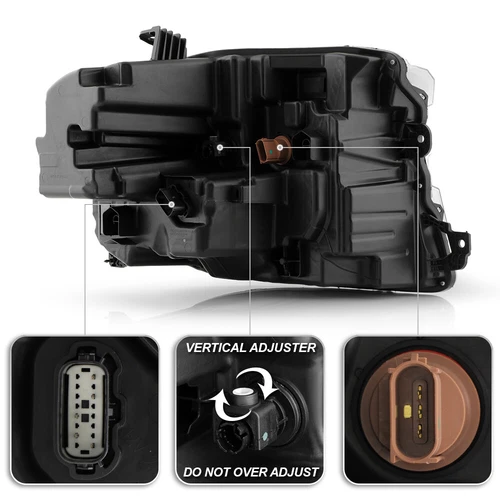 Faros delanteros izquierdo/derecho Ford Maverick 2022-2024 negro con LED DRL - Imagen 6 de 14