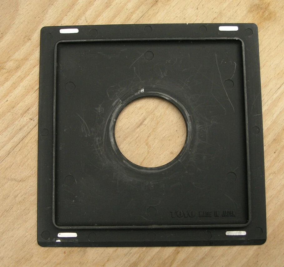 genuine Toyo field 5x4 45A copal & compur 0 fit lens board 110mm square 34.8mm - Image 3 of 3