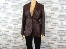 ETIENNE AIGNER DAMEN ECHT LEDER GEHROCK JACKETT BLAZER WEINROT 38 