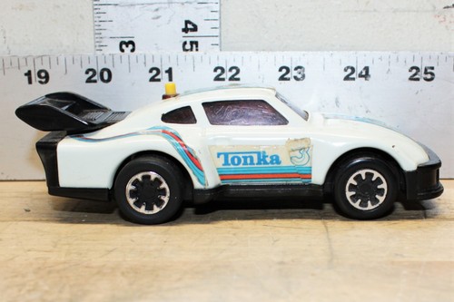 Vintage Tonka Action Toy Race Car White #3 Top Push Button Forward Japan 120 - Picture 3 of 7
