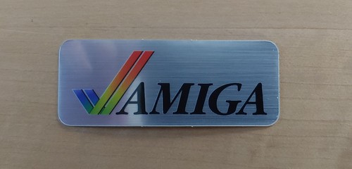 Autocollant logo aluminium métal Amiga - Photo 1 sur 1