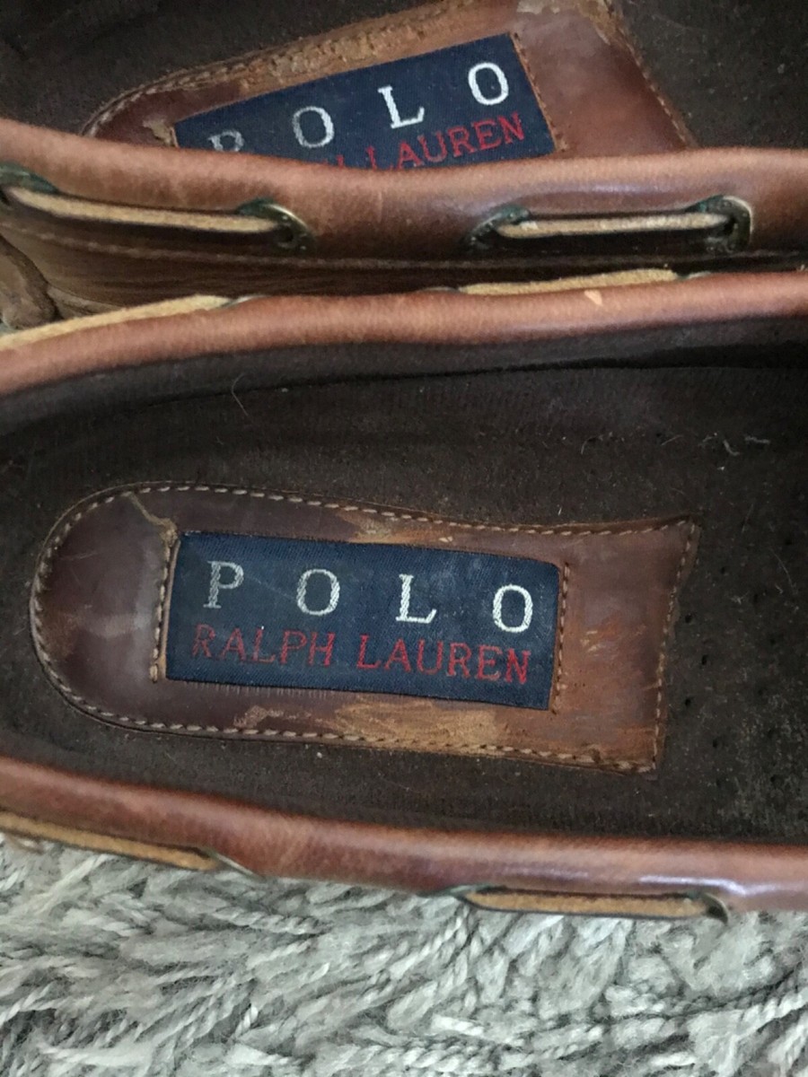 Vintage Polo Sport Ralph Lauren Brown Boat Leather Loafers Vintage 1990s Polo Sport Ralph Lauren Slip On Loafer Leather  main image 4