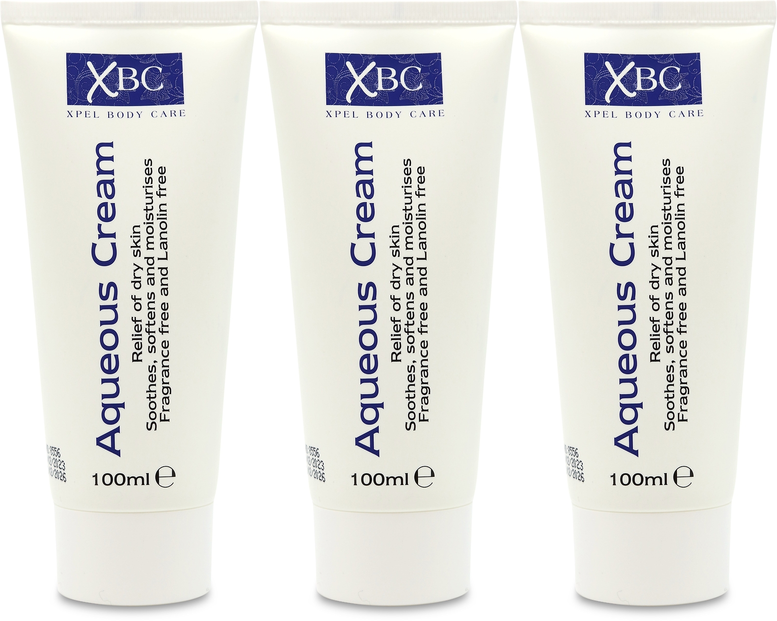 12x XBC Aqueous Moisturising Cream Tube -Dry Skin Relief | Fragrance Free- 100ml - Image 5