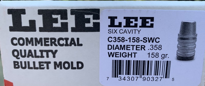 90327 LEE Commercial 6 CAVITY BULLET MOLD Dia .358Wgt 158 Gr C358-158-SWC NEW