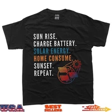 Rooftop solar power solar cell panel renewable energy day T-Shirt