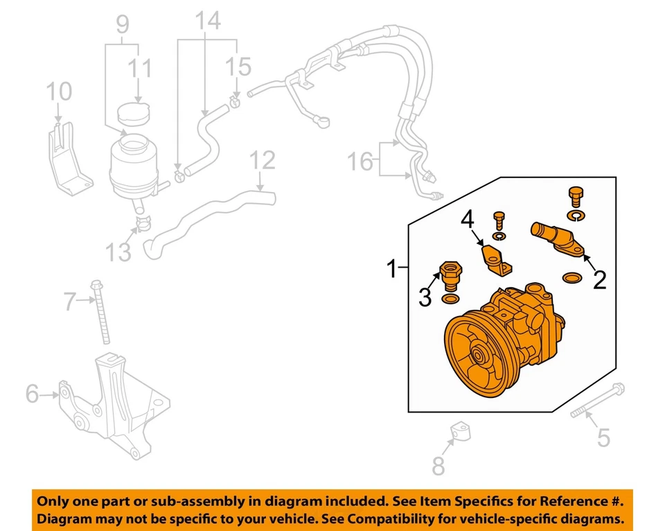 Bomba de dirección asistida usada se adapta a: Subaru Forester 2005 grado A Foto 3 de 4