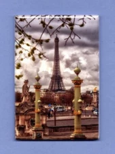 EIFFEL TOWER *2X3 FRIDGE MAGNET* PARIS FRANCE WW2 IRON LATTICE GUSTAVE CULTURE 