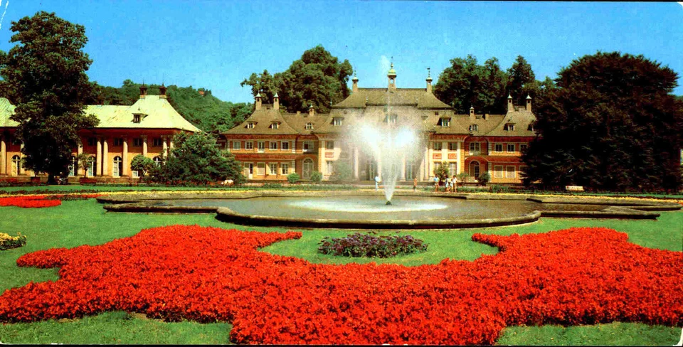 PILLNITZ Schloss bei Dresden Breitbild-Postkarte DDR Verlag Brück & Sohn Meißen - Bild 1 von 1