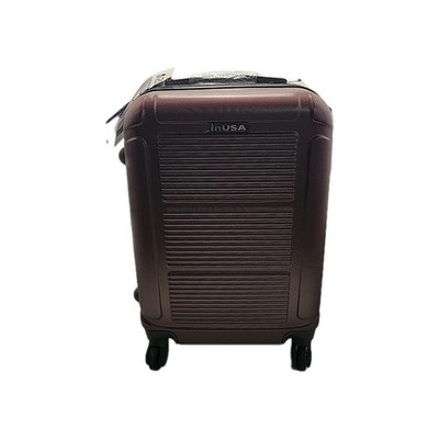 InUSA Pilot 20'' Hard Shell Carry On Luggage 360 Spinner Wheels Wine Red Suitcase