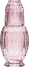 Elle Décor Vintage Bedside Water Carafe With Tumbler – Elegant Pitcher Pink 