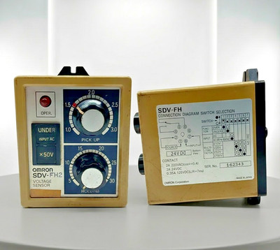 Omron SDV-FH2 Voltage Sensor Relay 24VDC Over Under Voltage Detection SIL