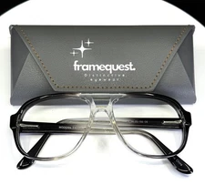 VTG MODERN TYCOON GREY Black Clear Aviator Full Rim Eyeglasses FRAMES ONLY