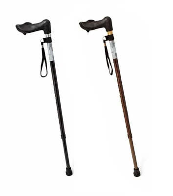 Russka Gehstock verstellbar Fischergriff Alu Spazierstock Wanderstock Gehhilfe - Bild 1 von 4