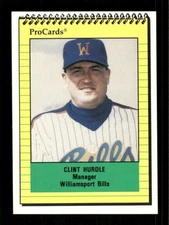 1991 Procards Willamsport Bills 309 Clint Hurdle MGR BXCP31