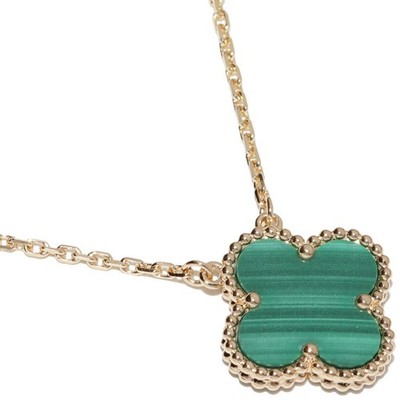 Van Cleef & Arpels Vintage Alhambra Halskette Malachit 750YG P0067228