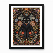 Black Cat 29 Art Print Framed Wall Art Poster Canvas Print Picture