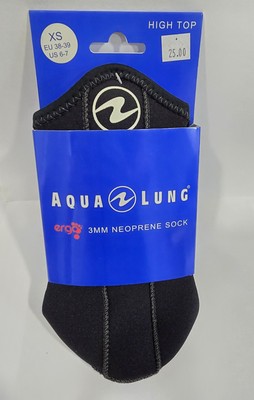 Aqua Lung High Top Scuba Diving  Neoprene Socks ~ 3mm Extra Small
