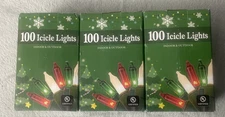 300 Icicle Christmas Lights Multi-Color Lights Set-- Holiday decor --300 LIGHTS