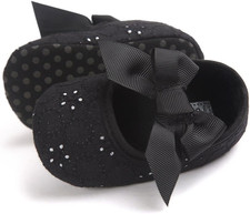 Baby Girls Princess Bowknot Soft Sole Cloth Crib Shoes Sneaker