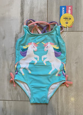New RuffleButts Magical Unicorn Cross-Back One-Piece Tank Swimsuit Girls 3-6M