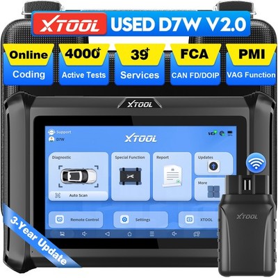2026 XTOOL D7W V2.0 All System Diagnostic Bidirectional Scanner Key Programmer