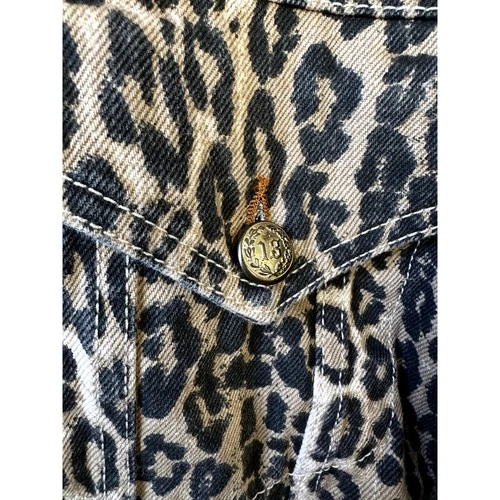 NWT $1195 R13 Mens Lyle Sherpa Lined Leopard Trucker Coat Jacket Size M image 13