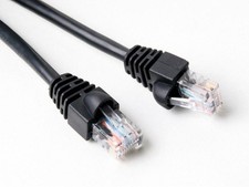 10 ft CAT5e 26 AWG RJ45 UTP Network LAN Patch Ethernet Cable Snagless Cord Black