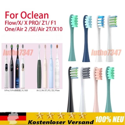 MARKENLOS 4x/8 32x Zahnbürstenkopf/Düse/Reisebox für Oclean X Pro Elite/X Pro/X/F1/Air2/W1