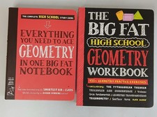Everything You Need to Ace GEOMETRY in One Big Fat Notebook + Workbook Lot of 2