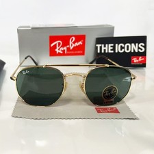 NEW Ray-Ban RB3648 The Marshal Sunglasses Gold Frame Gray Lens 54 mm