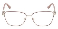 GUESS GU50179 058 Beige Metal Optical Cat Eye Eyeglasses Frame 55-14-140