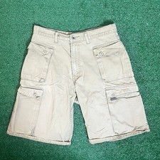 Levis SilverTab Men  s 31 Vintage Baggy Cargo Shorts Khakis Y2K 90s Grunge Skater