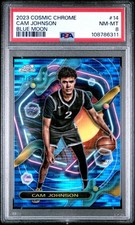 2023 TOPPS COSMIC CHROME BLUE MOON #14 CAM JOHNSON 77/99 PSA 8