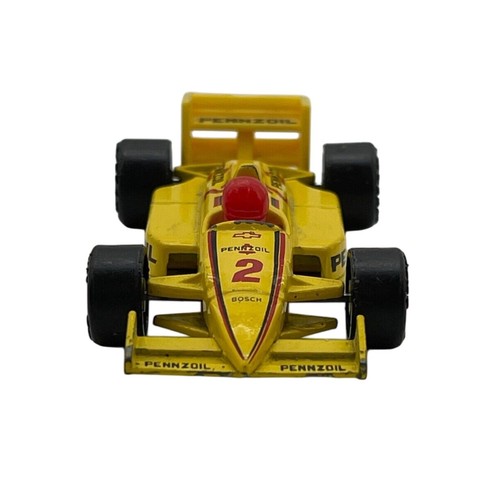 Vintage 1988 Matchbox Indy 500 Racer #2 Pennzoil Die-Cast Yellow Car 1:55 - Picture 2 of 10