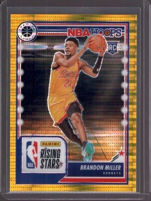 BRANDON MILLER 2023-24 NBA Hoops Premium Stock #298 Gold Pulsar Prizm RC #08/10