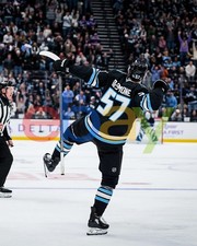 Nick DeSimone Goal Celebration Utah Mammoth 8x10 NHL Hockey Photo